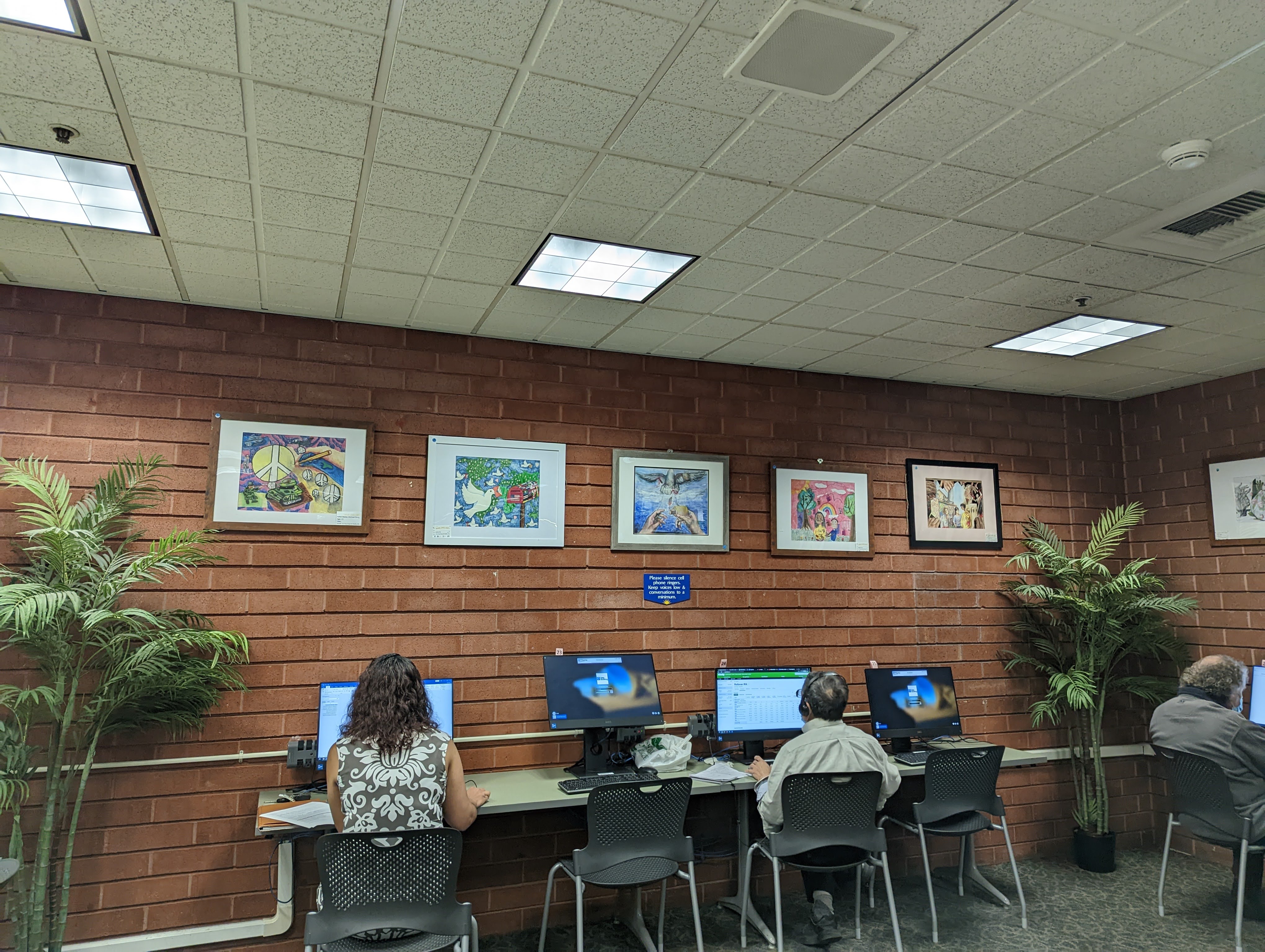 display of children's art